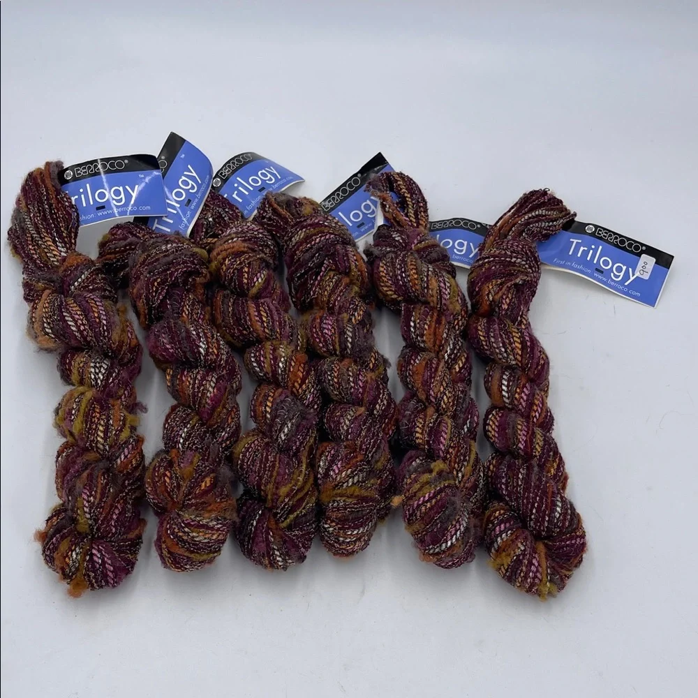 6 NEW Yarn Skeins Berroco Trilogy 7631 Earthtones Italy 80yds/1.75oz Each